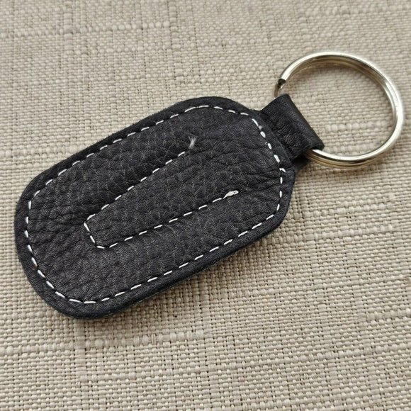 Leather Key Chain Black Genuine Leather Handmade Keys Holder Keys Ring - Picture 3 of 7